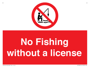 No Fishing without a license